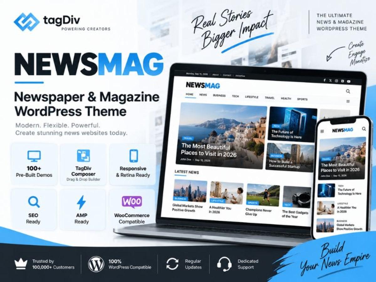 Newsmag WordPress Theme ( Newspaper, Blog Theme )
